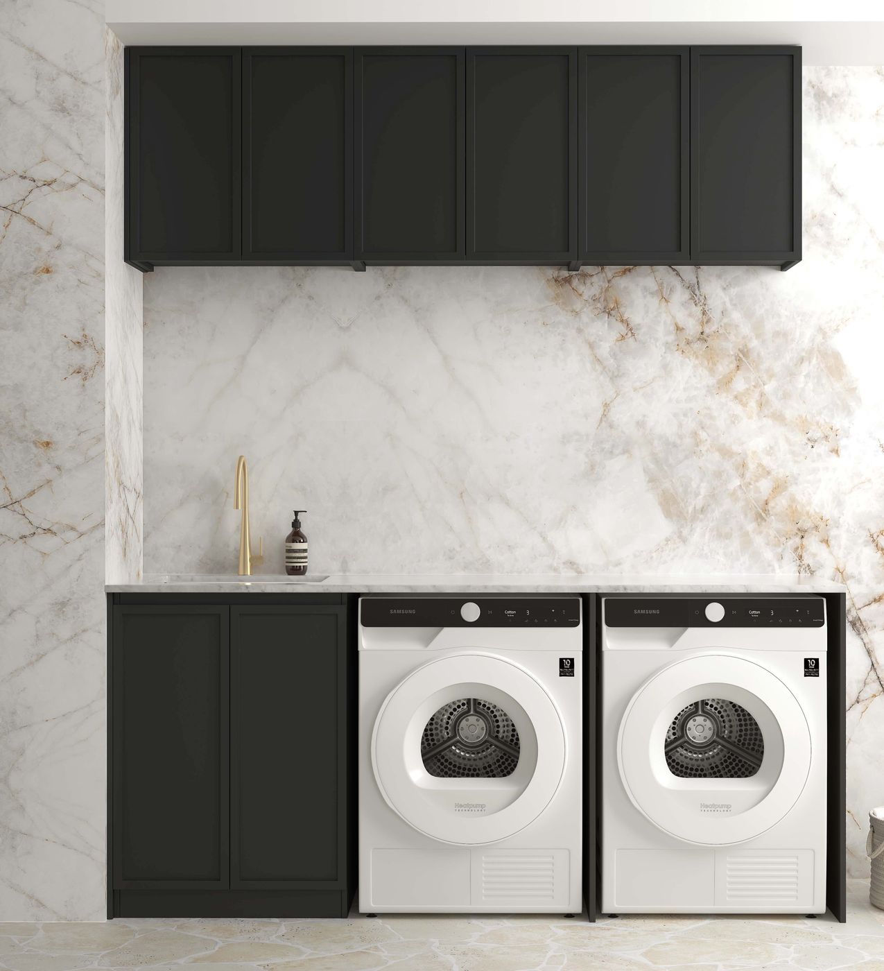Hampshire Black Laundry 1960x600x2100 (Set A)