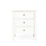 Hampton Cane Bedside Table – 3 Drawer – Whitley - 0.57m