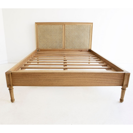 Hampton Cane Cedar Bed – Super King with Low End – Weathered Oak - 2.15m