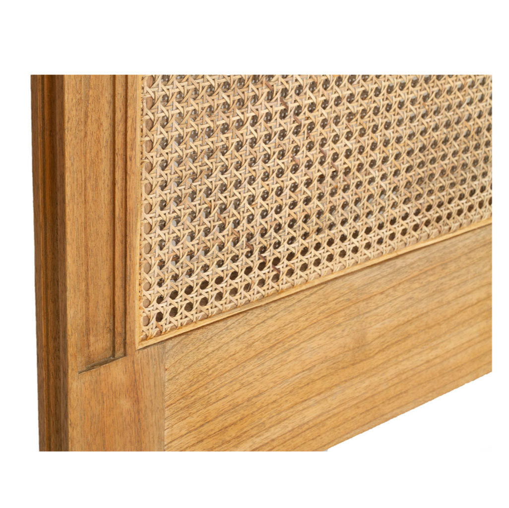 Hampton Cane Cedar Bedhead – King Size – Weathered Oak - 1.3m