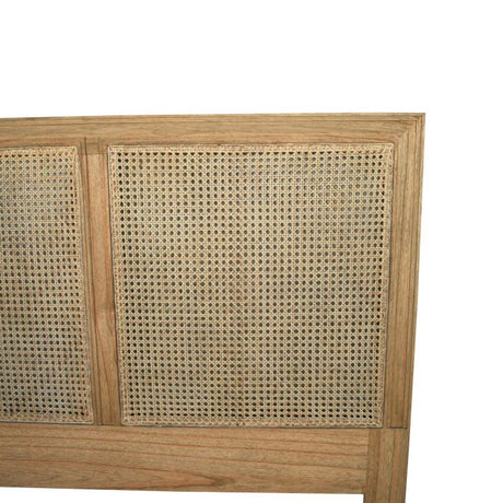 Hampton Cane Cedar Bedhead – Queen Size – Weathered Oak - 1.3m