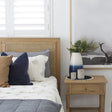 Hampton Cane Cedar Bedhead – Queen Size – Weathered Oak - 1.3m