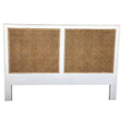 Hampton Cane Mahogany Bedhead – Super King Size – White - 1.22m - Clearance