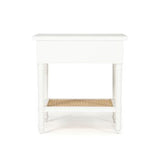 Hampton Cane Mahogany Bedside Table – Weathered Oak - White - 0.57m