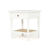 Hampton Cane Mahogany Bedside Table – Weathered Oak - White - 0.57m