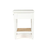 Hampton Cane Mahogany Bedside Table – Weathered Oak - White - 0.57m