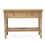 Hampton Cane Nightstand /  Bedside – Weathered Oak – 0.91m