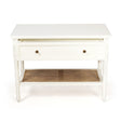 Hampton Cane Nightstand / Mahogany Bedside – White - 0.91m