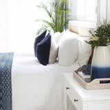 Hampton Cane Nightstand / Mahogany Bedside – White - 0.91m