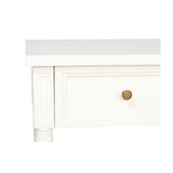 Hampton Cane Nightstand / Mahogany Bedside – White - 0.91m