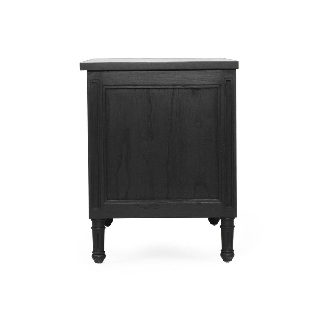 Hampton Cedar Bedside Table/ Nightstand – 3 Drawer – Black– 0.91m
