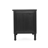 Hampton Cedar Bedside Table/ Nightstand – 3 Drawer – Black– 0.91m