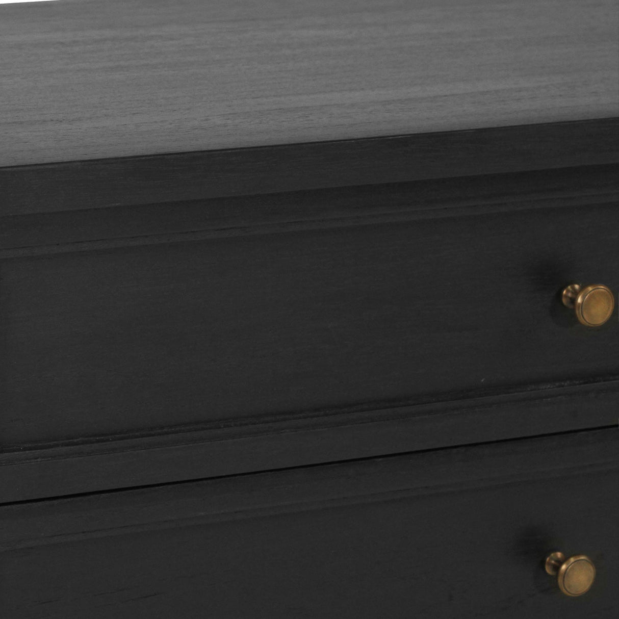 Hampton Cedar Bedside Table/ Nightstand – 3 Drawer – Black– 0.91m