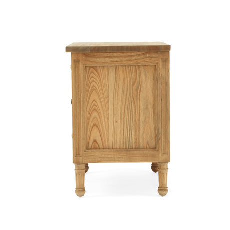 Hampton Cedar Bedside Table/ Nightstand – 3 Drawer – Weathered Oak – 0.7m