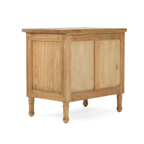 Hampton Cedar Bedside Table/ Nightstand – 3 Drawer – Weathered Oak – 0.7m