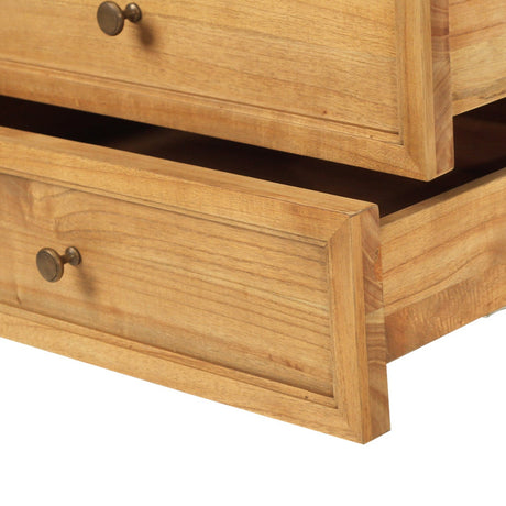 Hampton Cedar Bedside Table/ Nightstand – 3 Drawer – Weathered Oak – 0.7m