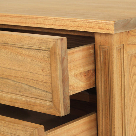 Hampton Cedar Bedside Table/ Nightstand – 3 Drawer – Weathered Oak – 0.7m