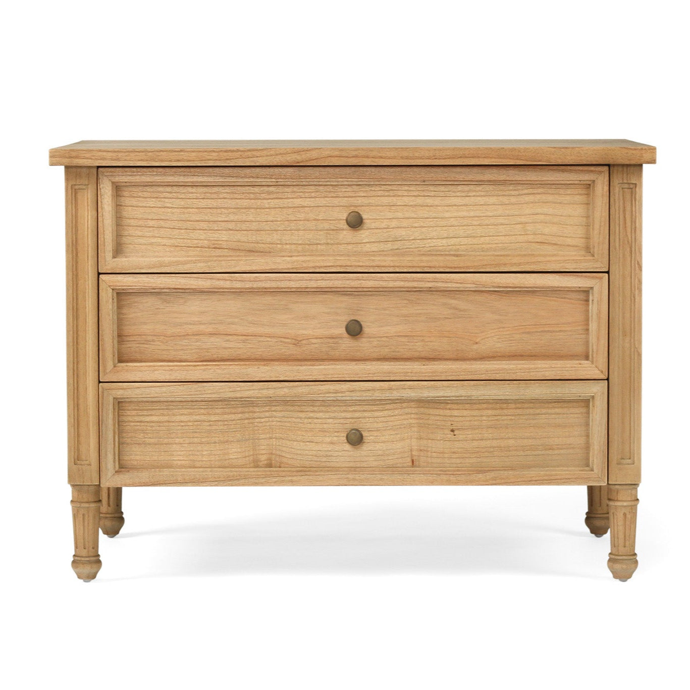 Hampton Cedar Bedside Table/ Nightstand – 3 Drawer – Weathered Oak – 0.91m