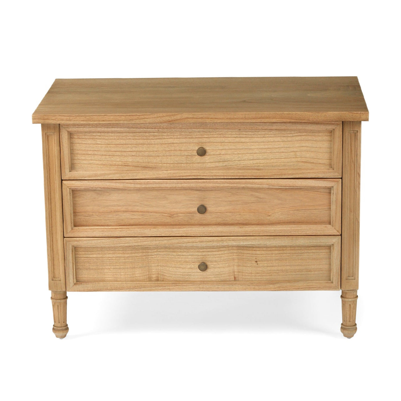 Hampton Cedar Bedside Table/ Nightstand – 3 Drawer – Weathered Oak – 0.91m