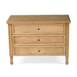 Hampton Cedar Bedside Table/ Nightstand – 3 Drawer – Weathered Oak – 0.91m
