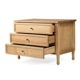 Hampton Cedar Bedside Table/ Nightstand – 3 Drawer – Weathered Oak – 0.91m