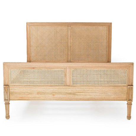 Hampton Cedar Cane Bed – King Size – Weathered Oak - 1.95m