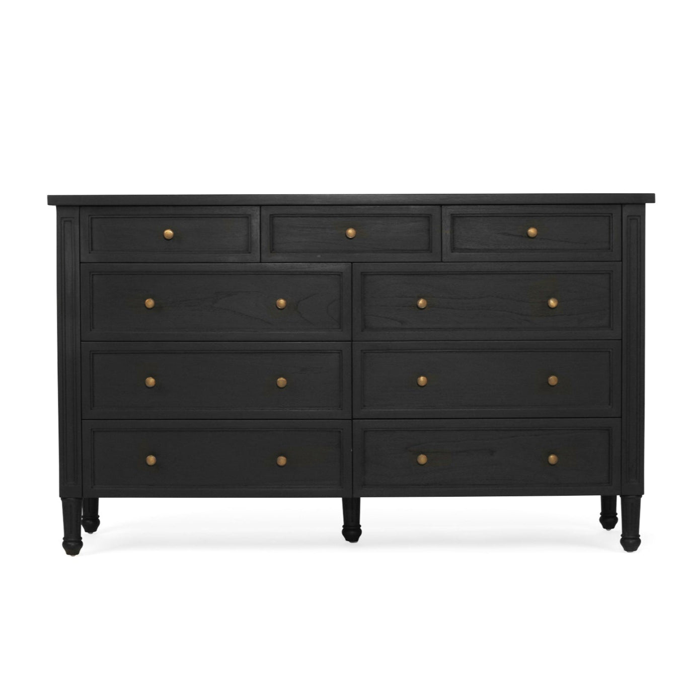 Hampton Cedar Dresser - 9 Drawer – Black - 1.54m