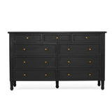 Hampton Cedar Dresser - 9 Drawer – Black - 1.54m