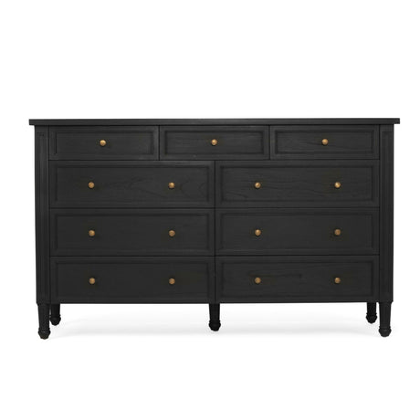 Hampton Cedar Dresser - 9 Drawer – Black - 1.54m