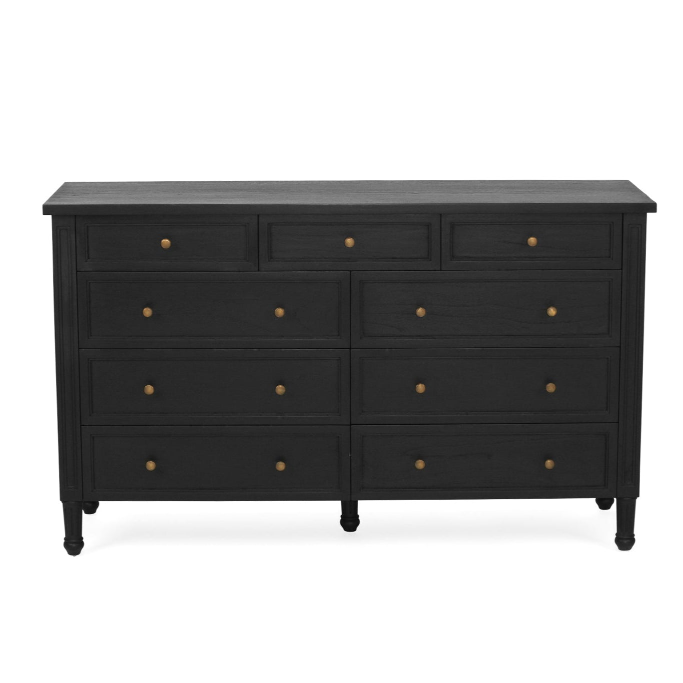 Hampton Cedar Dresser - 9 Drawer – Black - 1.54m