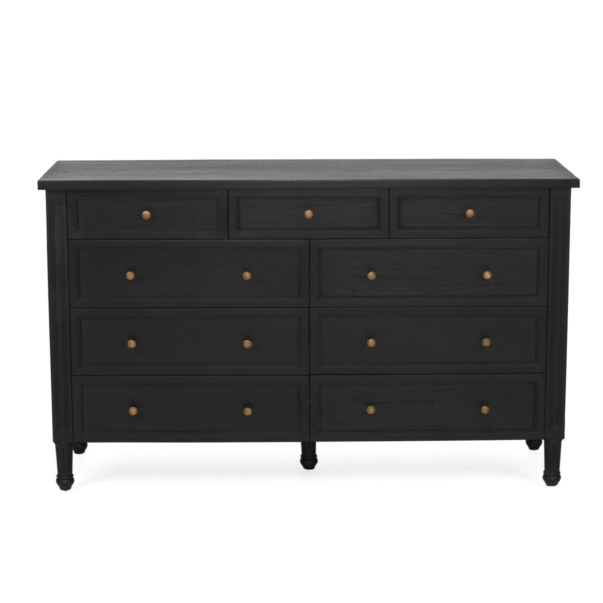 Hampton Cedar Dresser - 9 Drawer – Black - 1.54m