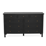 Hampton Cedar Dresser - 9 Drawer – Black - 1.54m