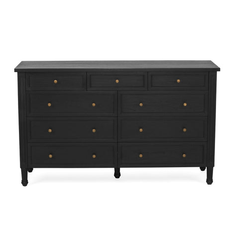 Hampton Cedar Dresser - 9 Drawer – Black - 1.54m