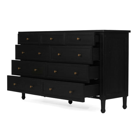 Hampton Cedar Dresser - 9 Drawer – Black - 1.54m