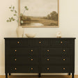 Hampton Cedar Dresser - 9 Drawer – Black - 1.54m