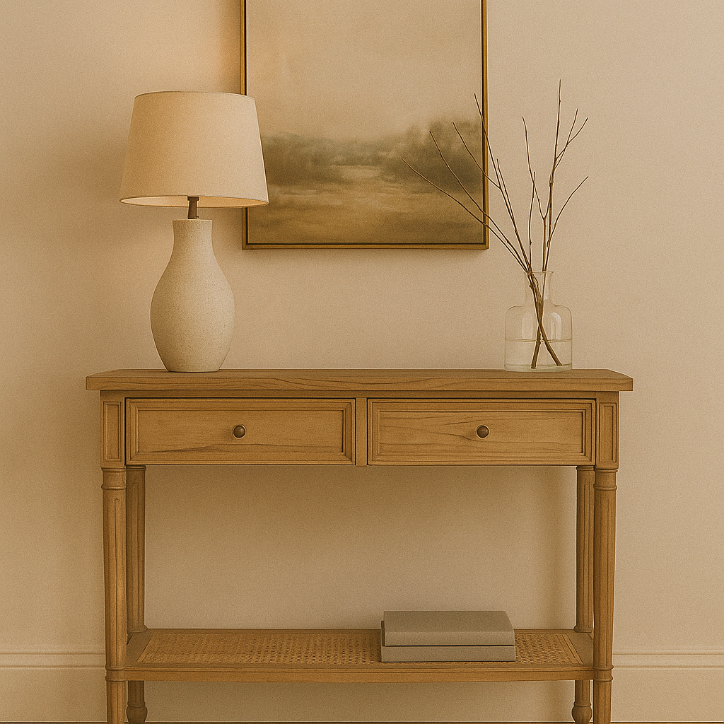 Hampton Console Table - Weathered Oak - 1.0m