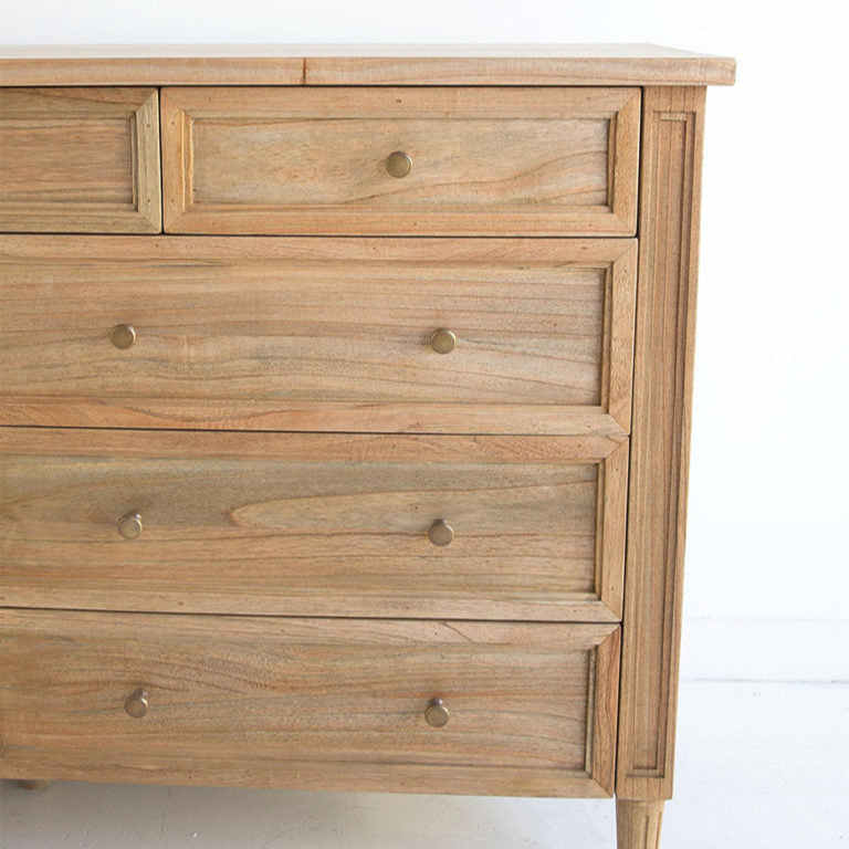 Hampton Dresser - Weathered Oak with Nine Drawers - 1.54m
