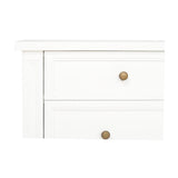 Hampton Dresser - Weathered Oak with Nine Drawers - 1.54m – White