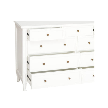 Hampton Dresser - Weathered Oak with Nine Drawers - 1.54m – White