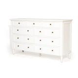 Hampton Dresser - Weathered Oak with Nine Drawers - 1.54m – White