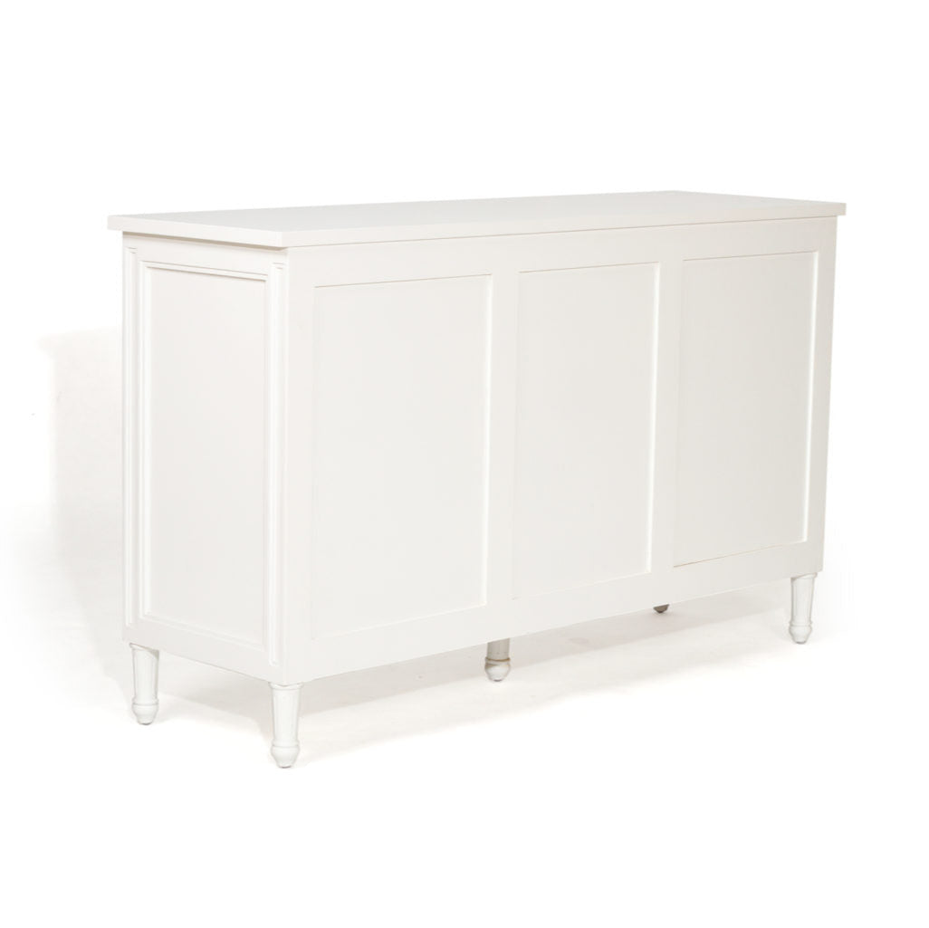 Hampton Dresser - Weathered Oak with Nine Drawers - 1.54m – White