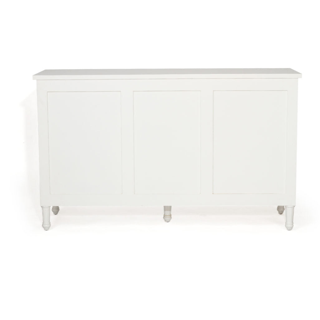 Hampton Dresser - Weathered Oak with Nine Drawers - 1.54m – White