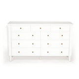 Hampton Dresser - Weathered Oak with Nine Drawers - 1.54m – White
