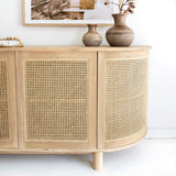 Hampton Mahogany Six Door Sideboard – Weathered Oak
