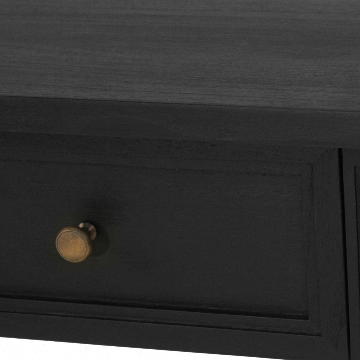 Hampton Mindi Wood Bedside Table/ Nightstand –  Black– 0.91m