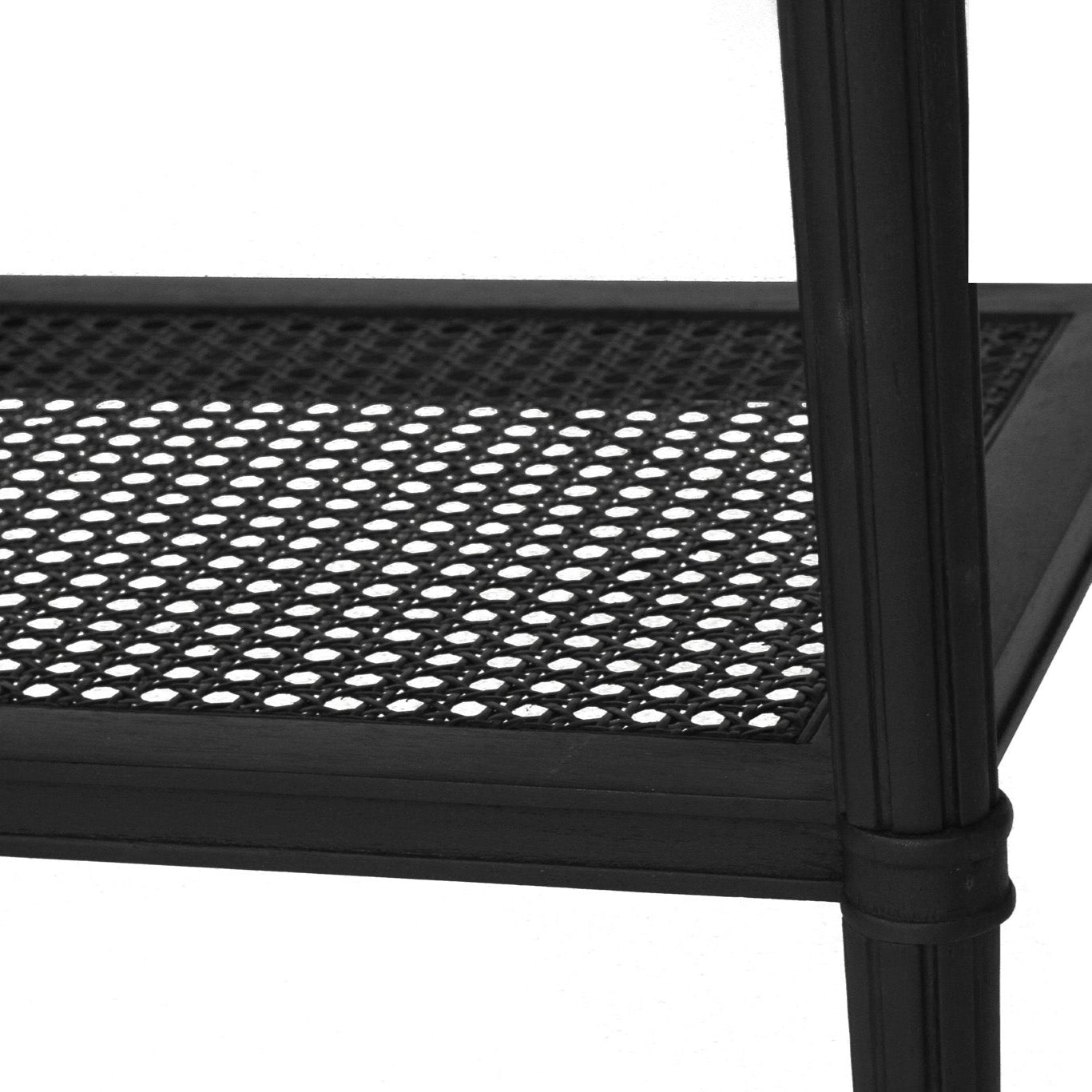 Hampton Mindi Wood Bedside Table/ Nightstand –  Black– 0.91m