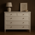 Hampton Solid Mahogan  Dresser – 5 Drawer - 1.0m - White