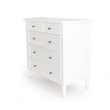 Hampton Solid Mahogan  Dresser – 5 Drawer - 1.0m - White