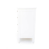 Hampton Solid Mahogan  Dresser – 5 Drawer - 1.0m - White