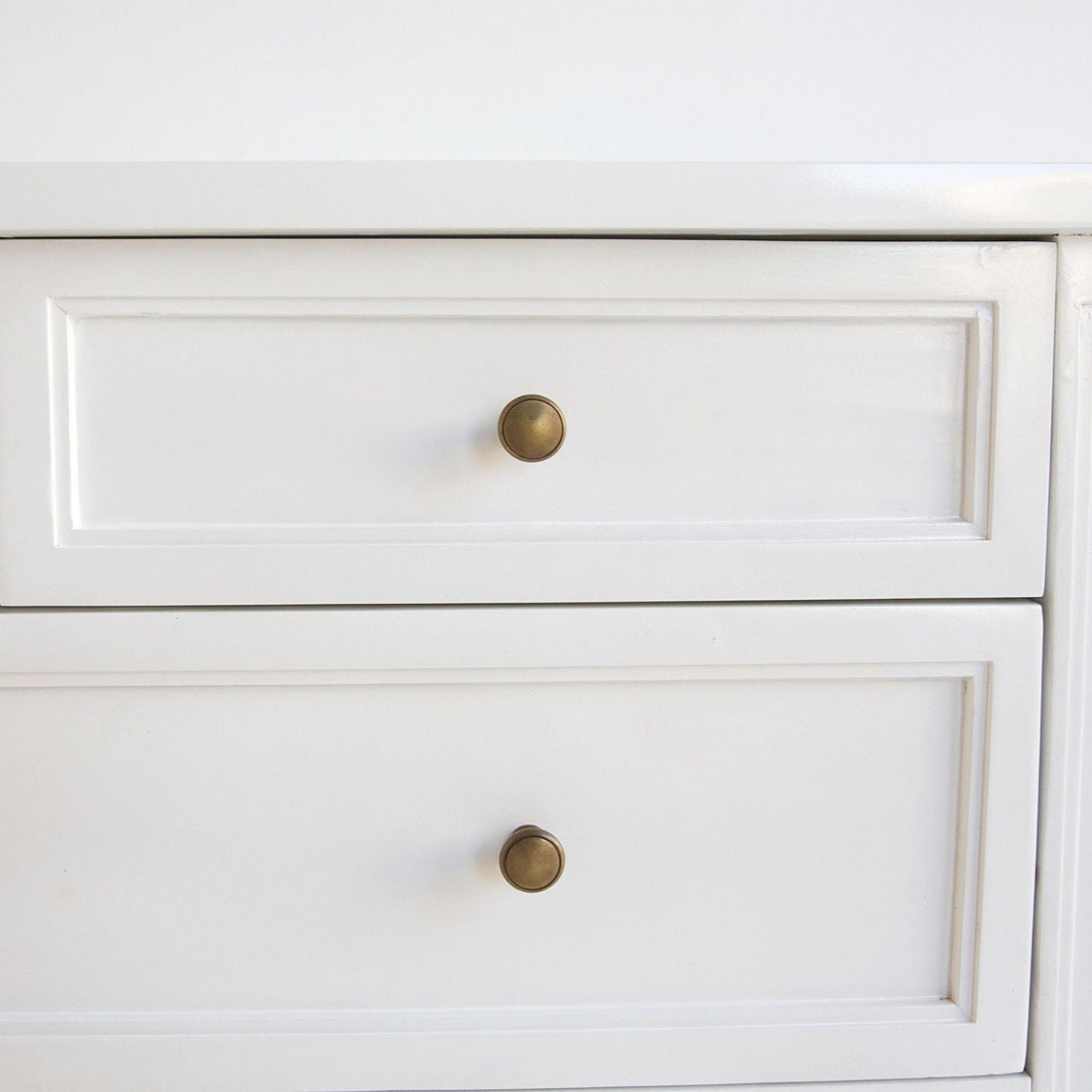 Hampton Solid Mahogan  Dresser – 5 Drawer - 1.0m - White